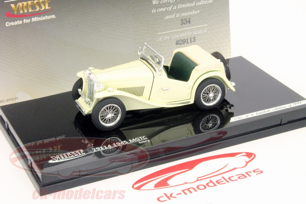 Vitesse 1/43 MG TC Closed Convertible Clipper Blue 29151 Diecast Scale Model Car