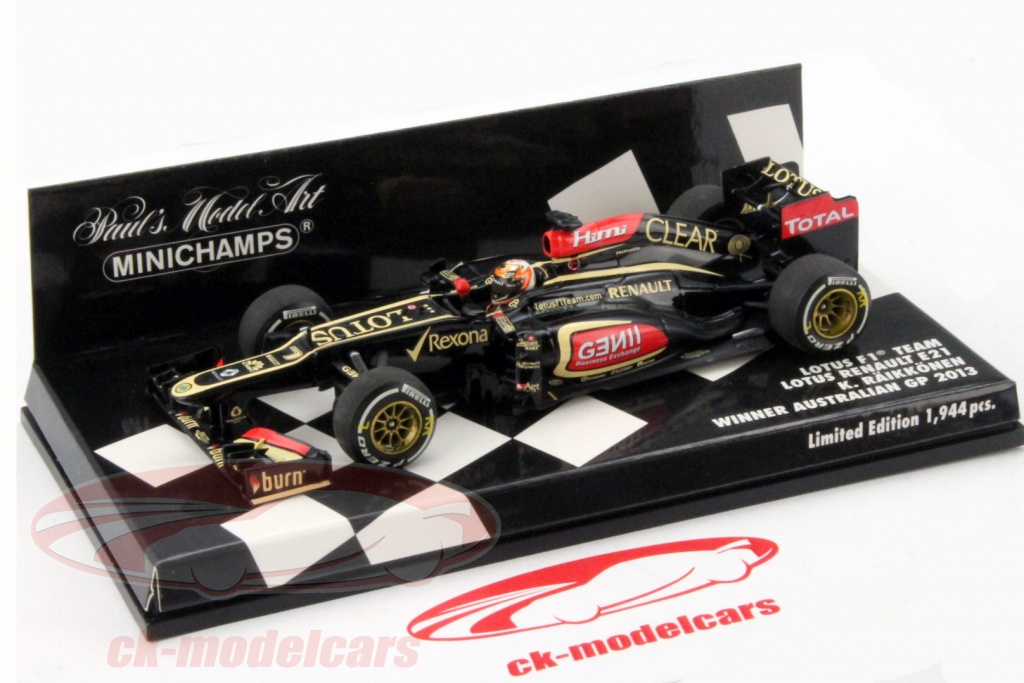 Lotus E21 Minichamps 1/43 - Raikkonen Vainqueur GP Australie 2013, Occasion
